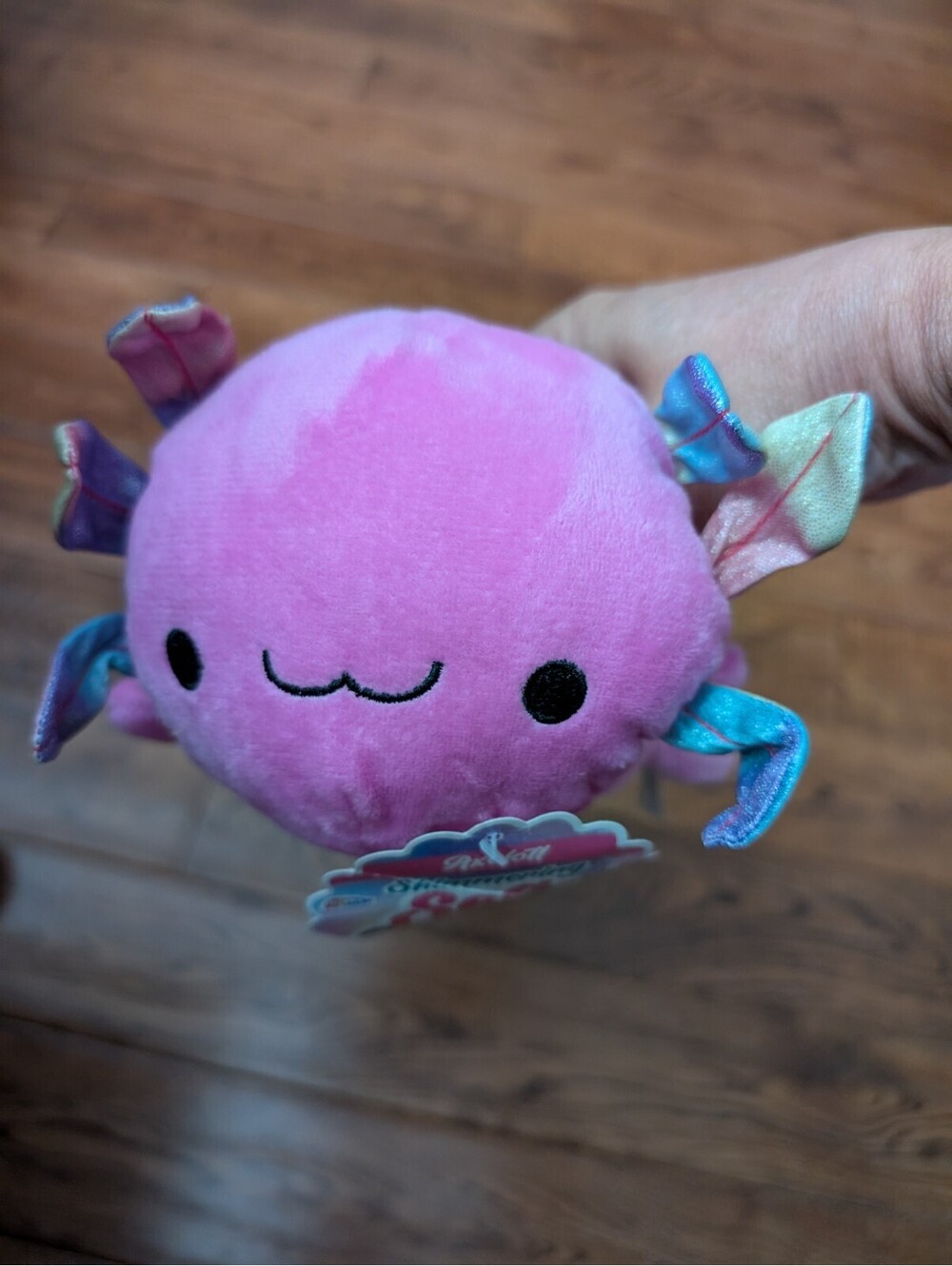 RMS International Shimmering Sea Creatures Axolotl Stuffed Animal Plush NWT